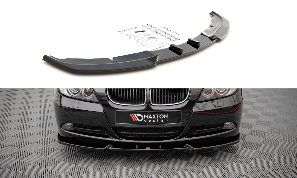 Street+ Spoilerlippe Front Ansatz V.1 passend für BMW 3er E90 schwarz Hochglanz