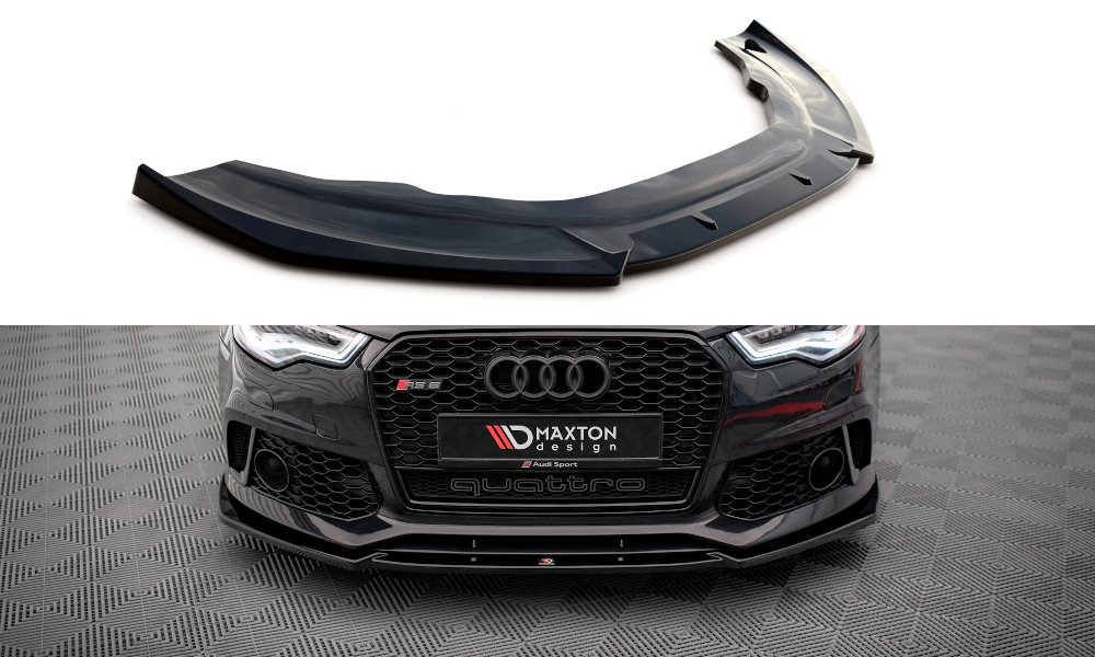 Street+ Spoilerlippe Front Ansatz passend für Audi A6 RS6 Look C7 schwarz Hochglanz