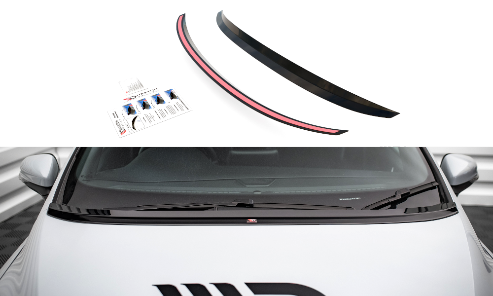 Verlängerung Motorhaube passend für Ford Fiesta Standard/ ST-Line/ ST schwarz Hochglanz