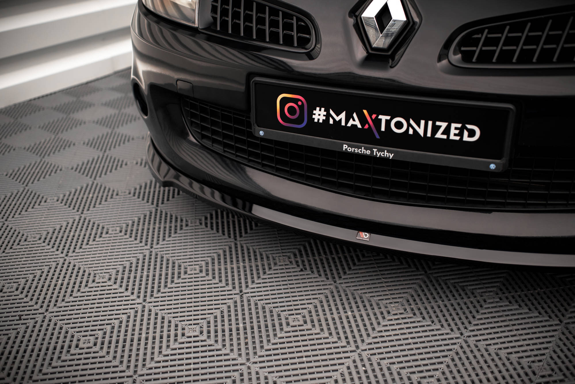 Street+ Spoilerlippe Front Ansatz passend für Renault Clio III RS schwarz Hochglanz