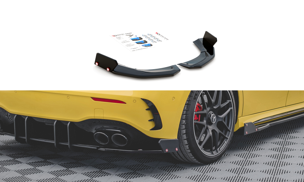 Street+ Heck Ansatz Flaps V.2 passend für Mercedes-AMG A 45 S Aero Pack W177