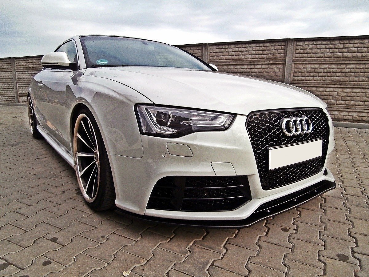 Street+ Spoilerlippe Front Ansatz passend für Audi RS5 8T / 8T FL schwarz Hochglanz