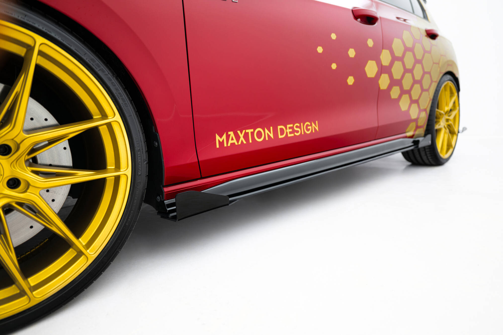Street Pro Seitenschweller Leisten + Flaps passend für VW Golf GTI Clubsport Mk8 FL schwarz Hochglanz