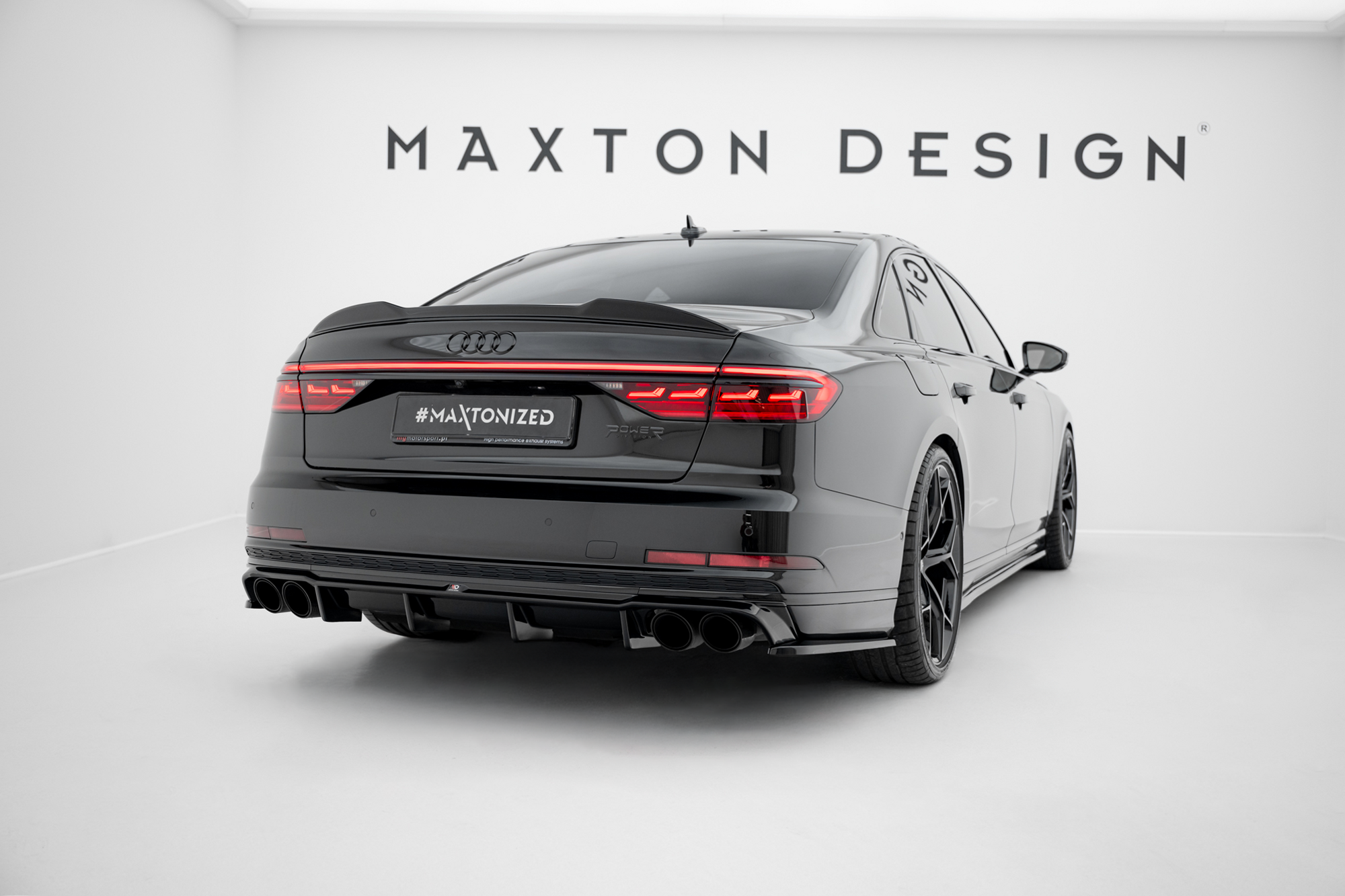Street+ Heck Ansatz Flaps V.2 passend für Audi S8 D5 schwarz Hochglanz