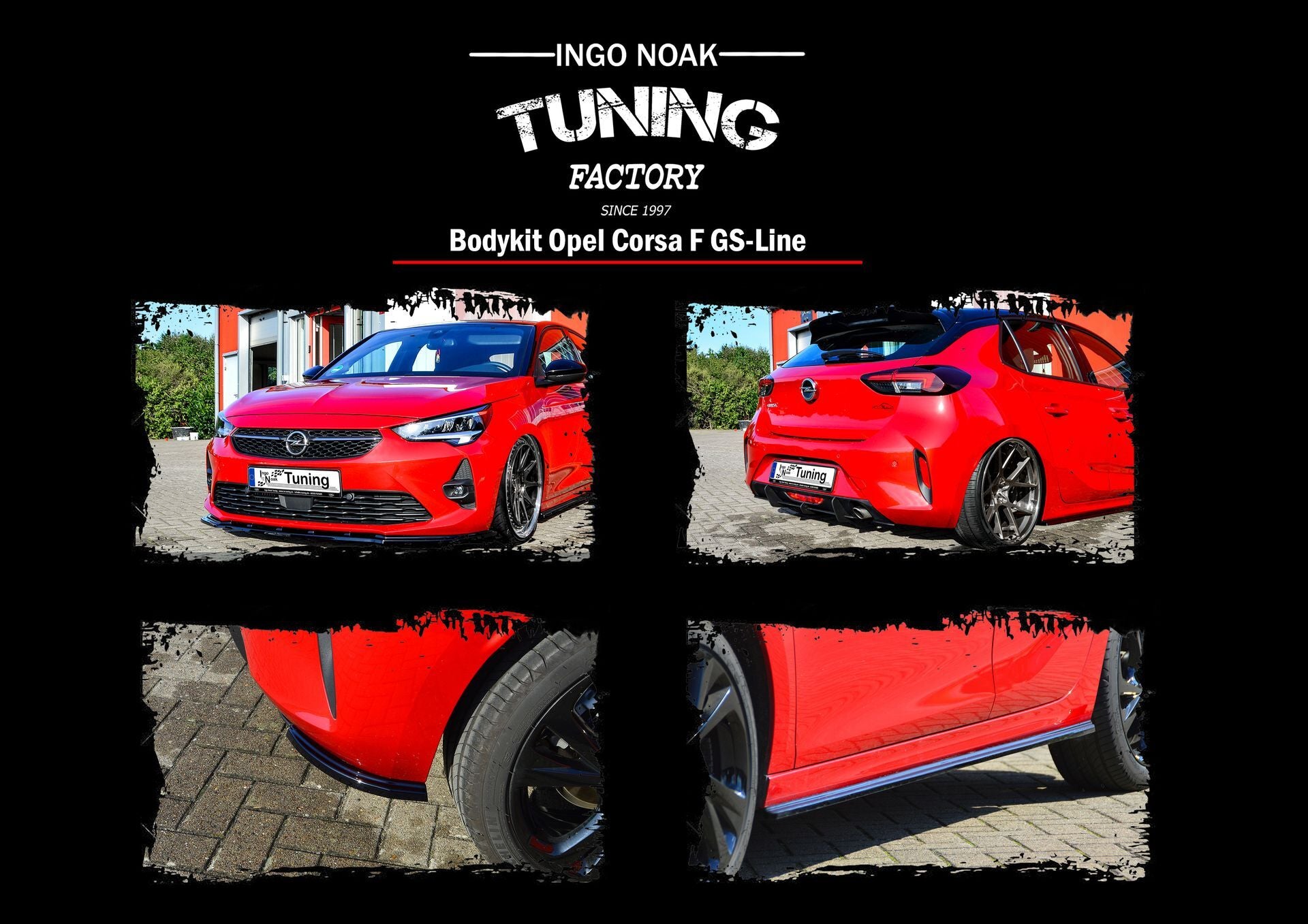 Bodykit für Opel Corsa F GS-Line (Schwarz Matt)