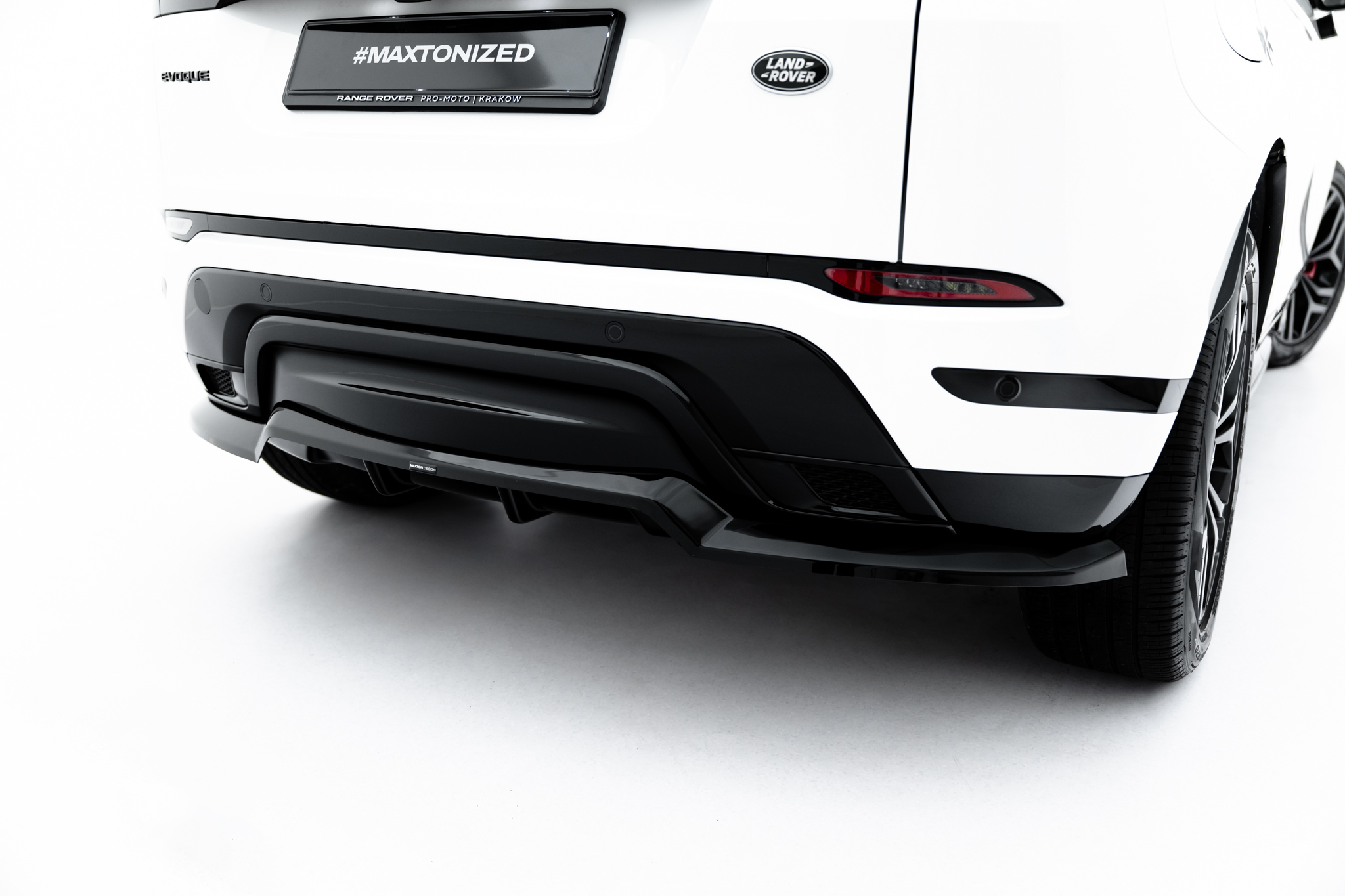 Diffusor Heckansatz passend für Land Rover Range Rover Evoque Dynamic Mk2 schwarz Hochglanz
