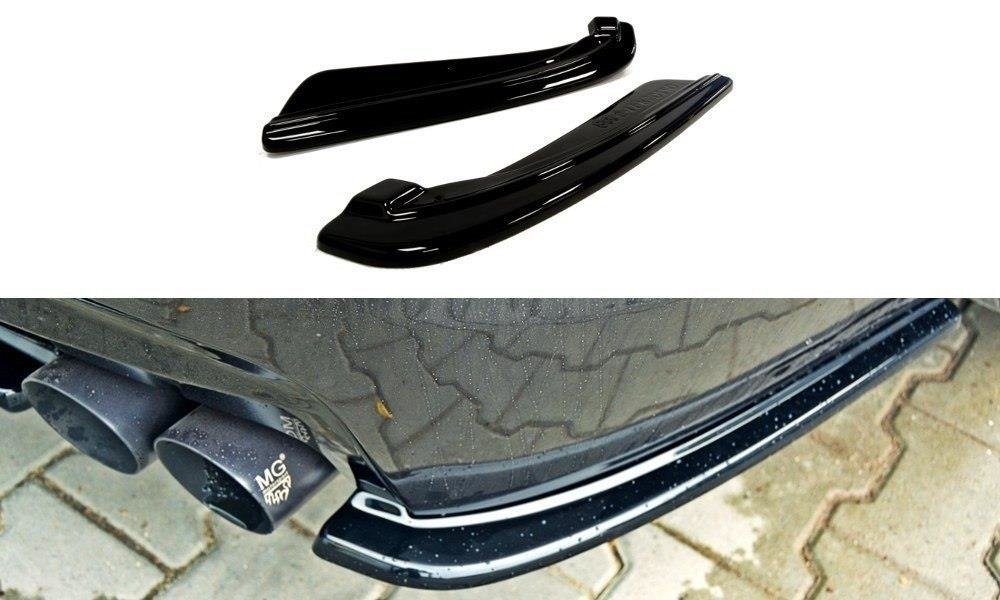 Heck Ansatz Flaps Diffusor für BMW 5er M-Paket Limousine /Touring F10/F11 mit zwei Doppel Endstücken schwarz Hochglanz