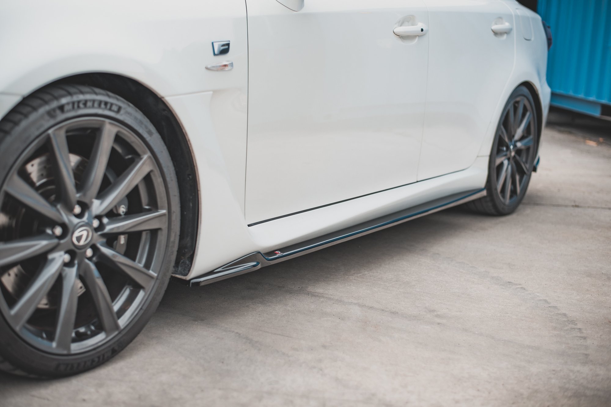 Street+ Seitenschweller Leisten passend für Lexus IS F Mk2 schwarz Hochglanz