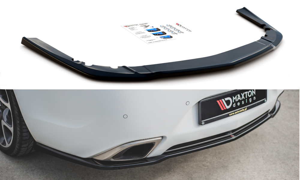 Street+ Mittlerer Diffusor Heck Ansatz passend für Opel Insignia Mk. 1 OPC FL schwarz Hochglanz