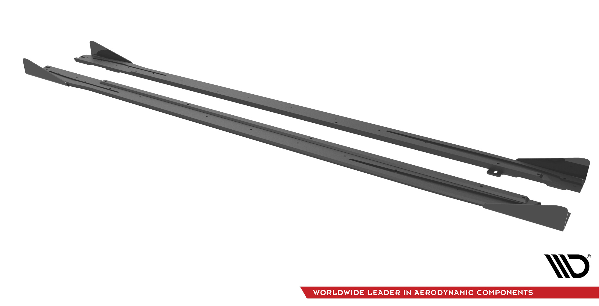 Street Pro Seitenschweller Leisten + Flaps V.1 passend für Audi S3 / A3 S-Line 8Y / 8Y FL schwarz Hochglanz