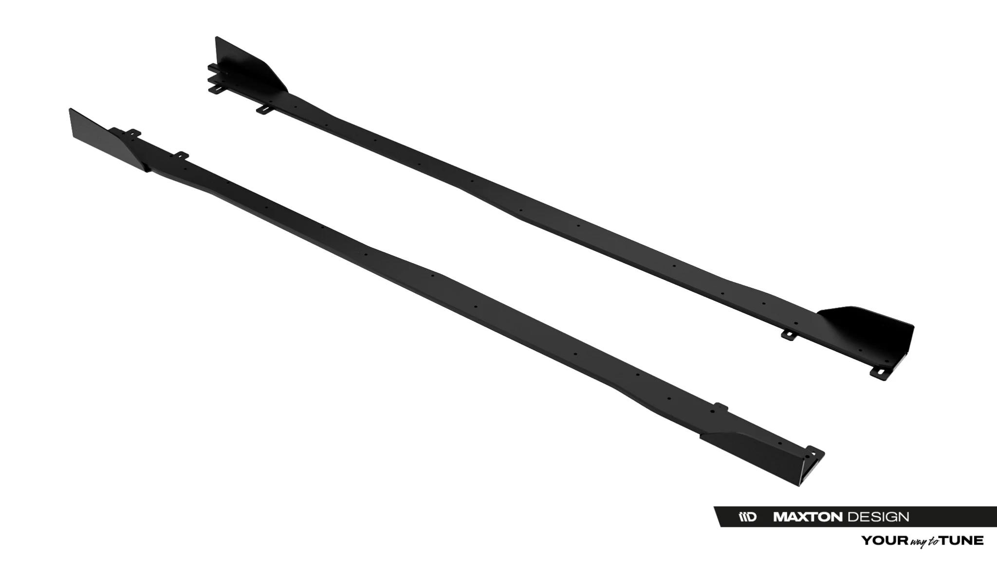 Seitenschweller Ansatz Paar + Flaps passend für Toyota GR Yaris Mk4 Facelift schwarz Hochglanz