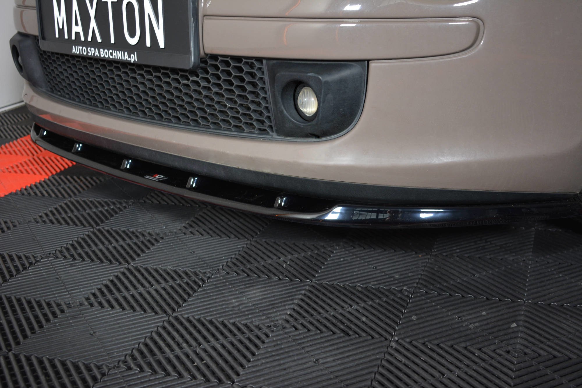 Street+ Spoilerlippe Front Ansatz V.1 passend für Fiat 500 Hatchback vor FL schwarz Hochglanz