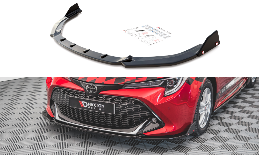 Street+ Spoilerlippe Front Ansatz V.1 + Flaps passend für Toyota Corolla GR Sport XII
