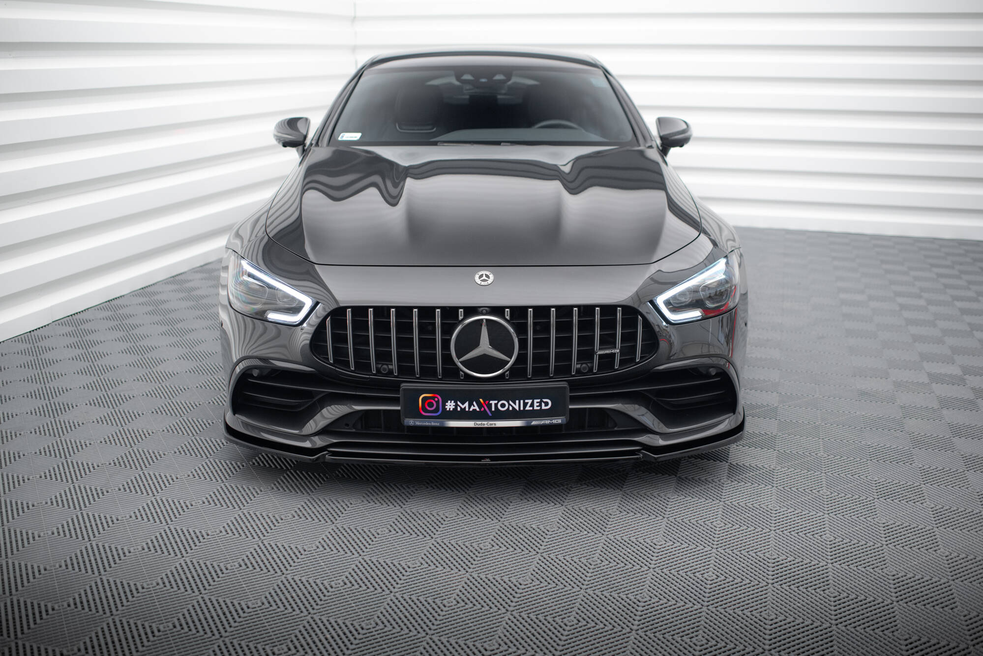 Street+ Spoilerlippe Front Ansatz V.2 passend für Mercedes-AMG GT 53 4-Door Coupe X290 schwarz Hochglanz