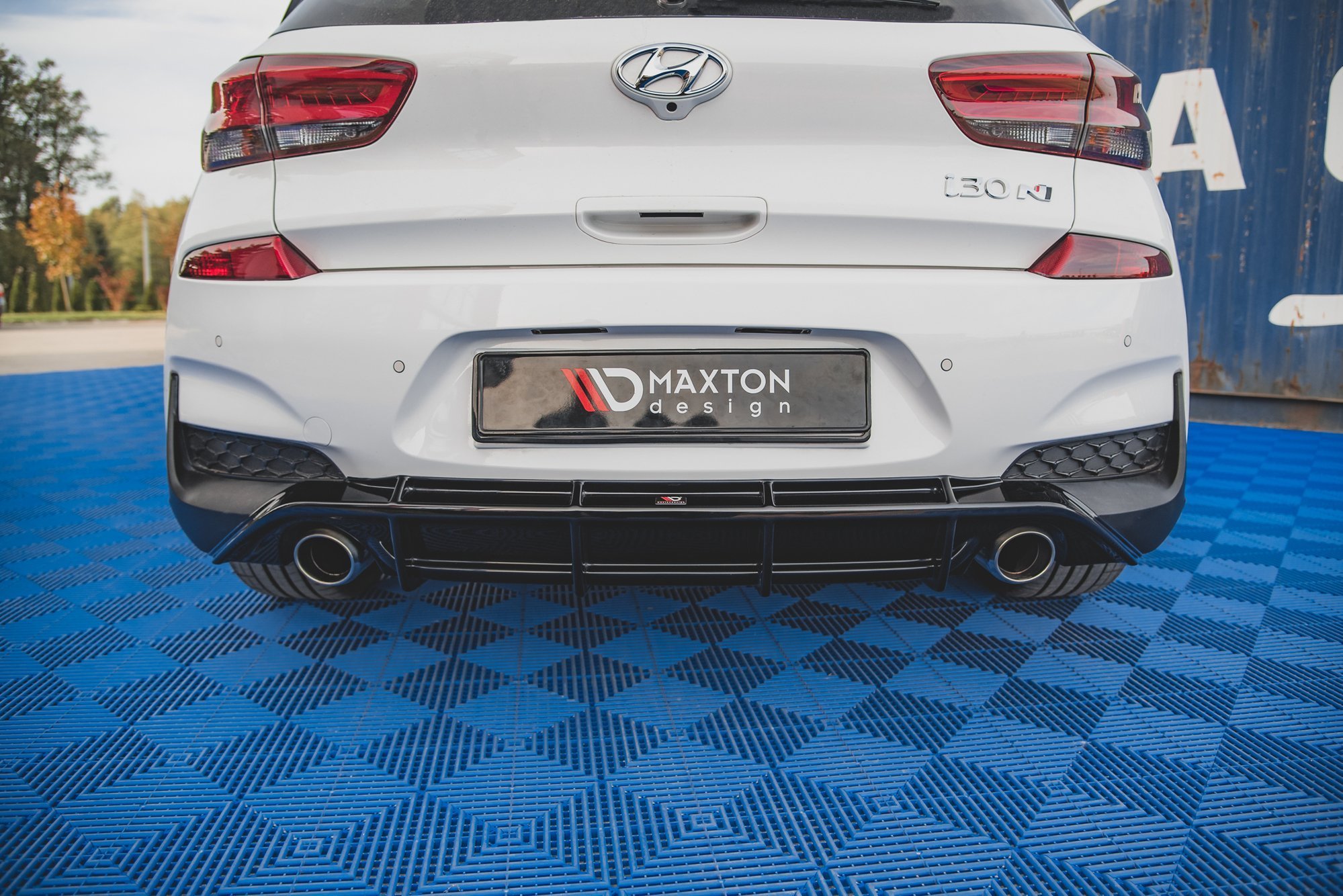 Street+ Heck Ansatz Diffusor V.3 passend für Hyundai I30 N Mk3 Hatchback schwarz Hochglanz