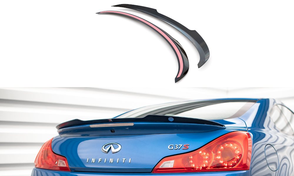 Heckspoiler Lippe passend für Infiniti G37 Coupe schwarz Hochglanz