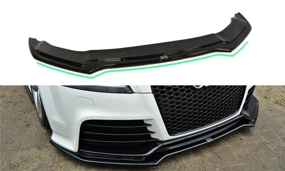 Street+ Spoilerlippe Front Ansatz V.2 passend für Audi TT RS 8J schwarz Hochglanz