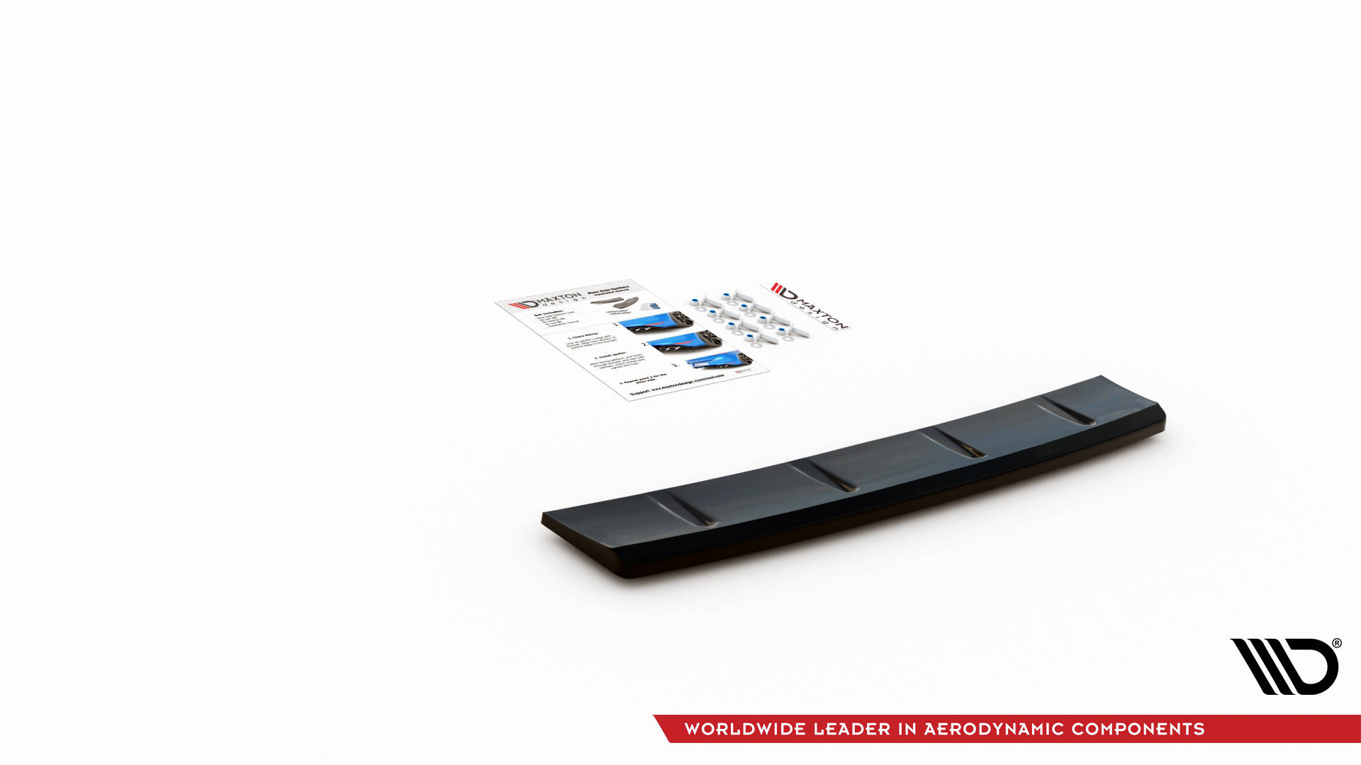 Street+ Mittlerer Diffusor Heck Ansatz passend für Hyundai I30 N Hatchback Mk3 FL schwarz Hochglanz