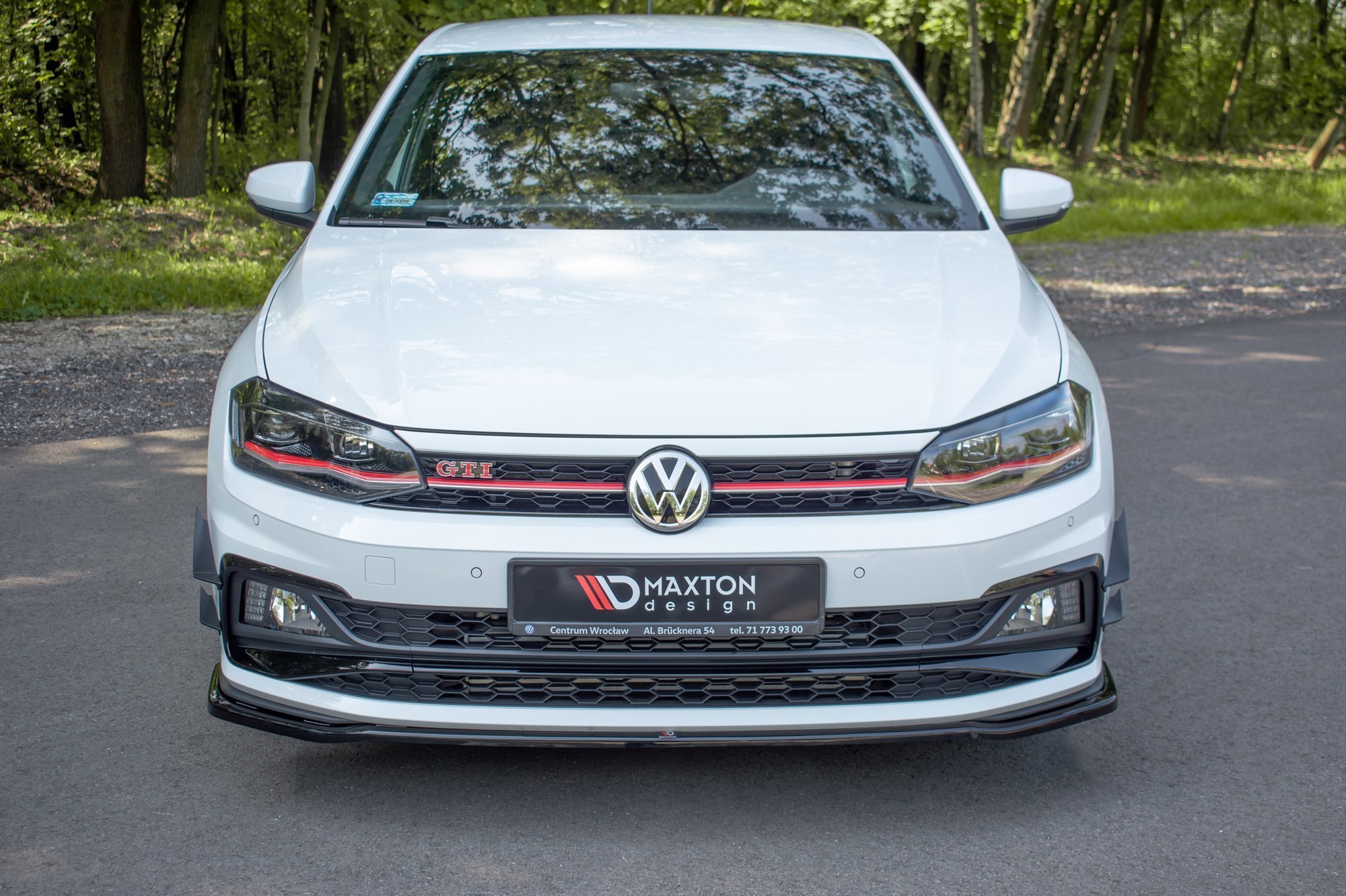 Front Ansatz V.2 für VW Polo GTI / R-line Mk6 schwarz Hochglanz