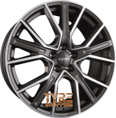 2DRV by WHEELWORLD WH34 Dark Gunmetal Hochglanzpoliert (DGMP+) Einteilig 21 Zoll