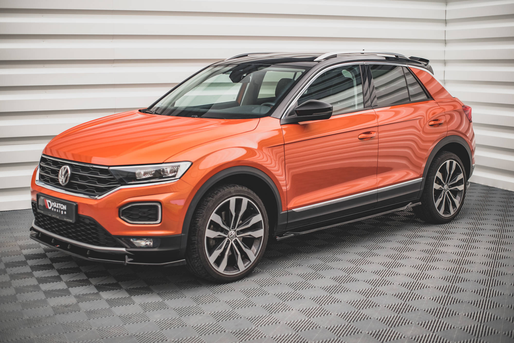 Street+ Seitenschweller Leisten passend für VW T-Roc Mk1 schwarz Hochglanz