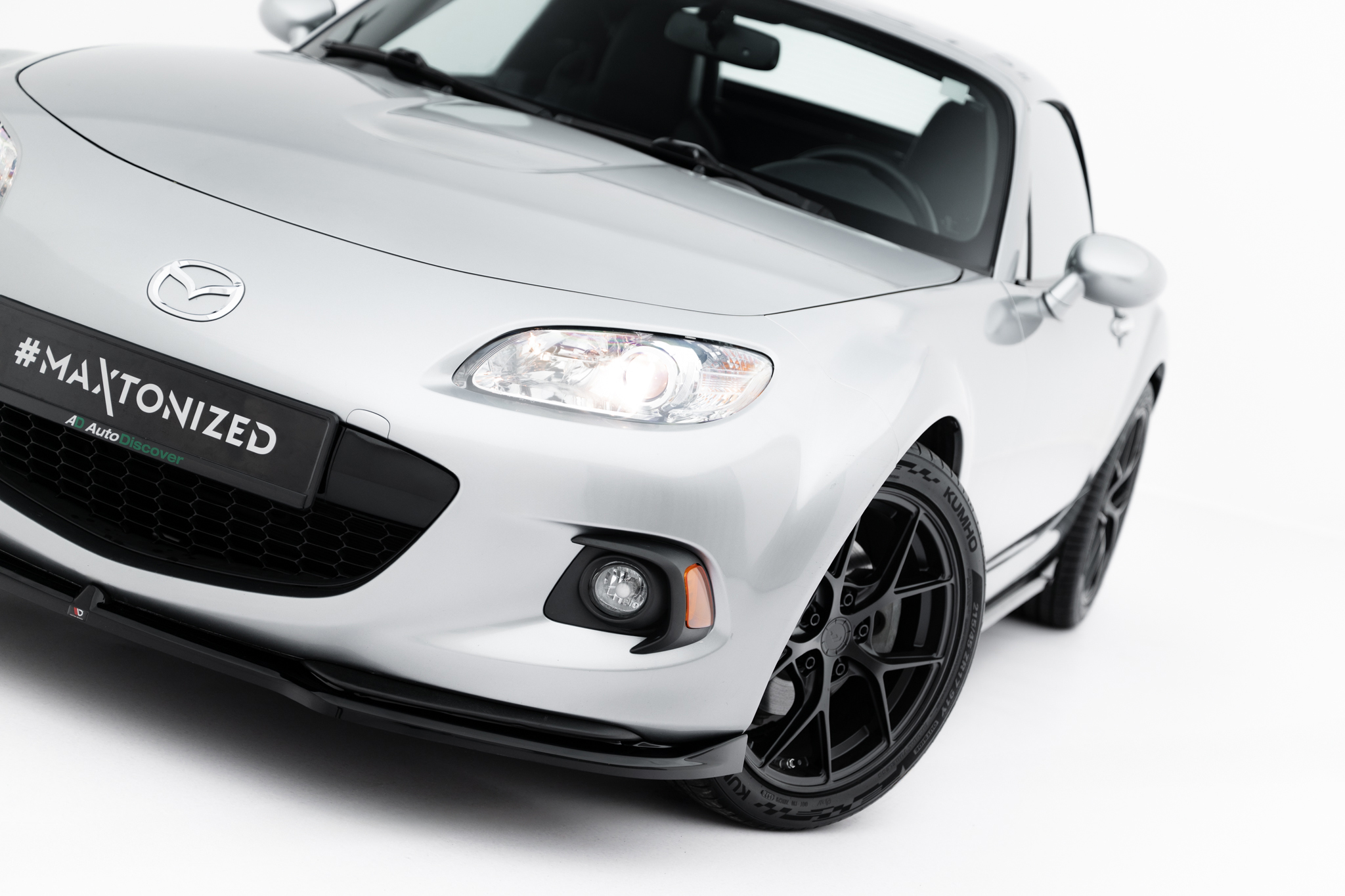Street+ Spoilerlippe Front Ansatz passend für Mazda MX-5 Mk3 NC FL schwarz Hochglanz