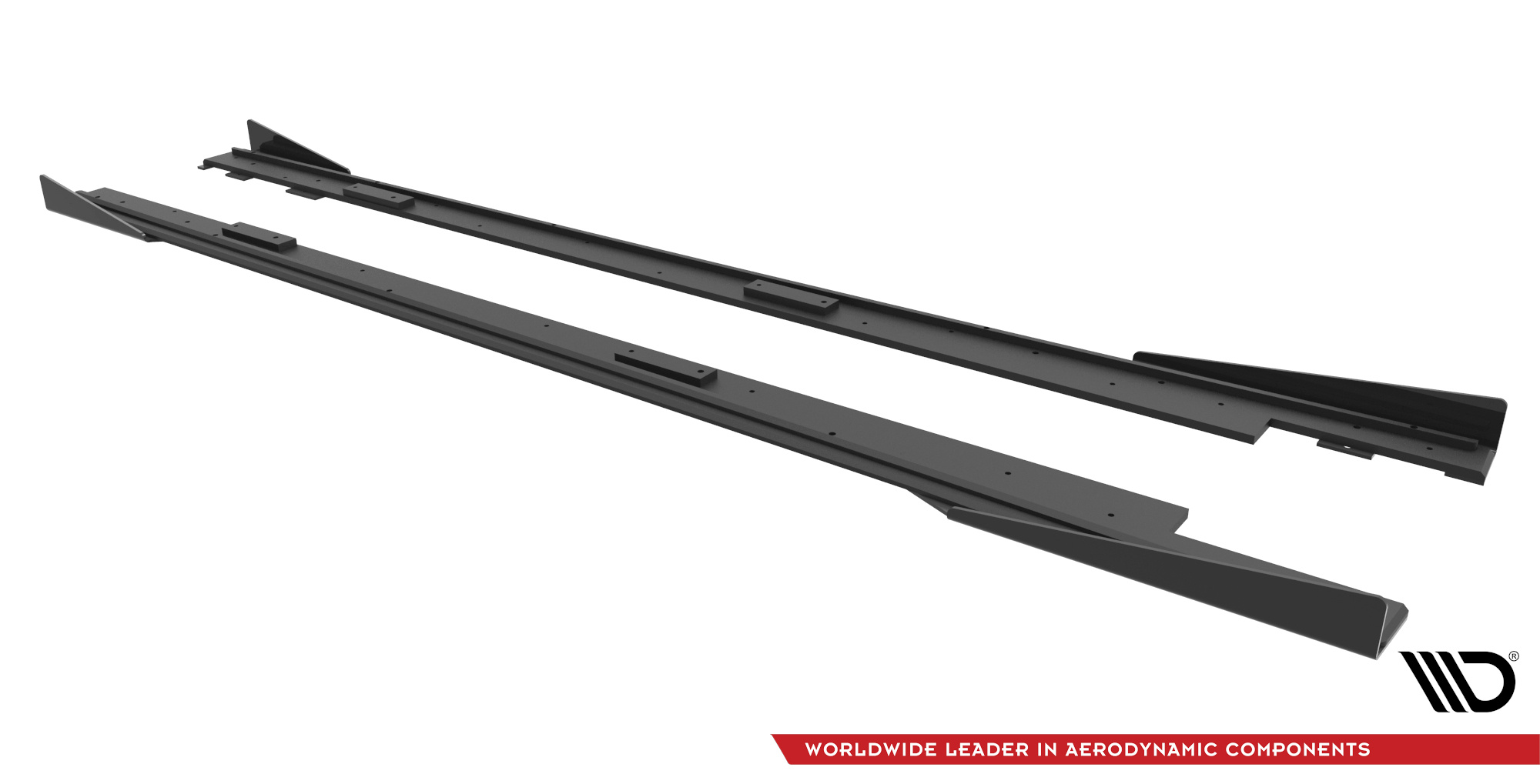 Street Pro Seitenschweller Leisten + Flaps passend für Mazda 3 MPS Mk1 schwarz Hochglanz