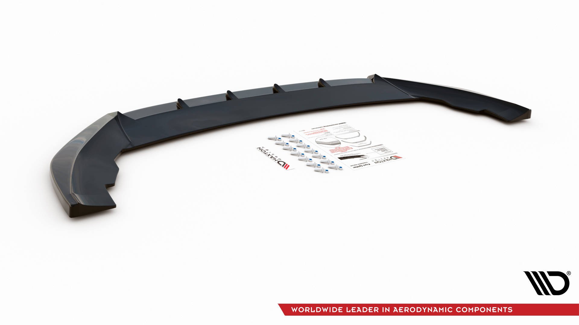 Street+ Spoilerlippe Front Ansatz V.1 passend für Seat Leon FR Mk4 schwarz Hochglanz