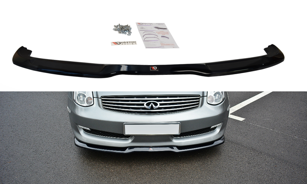 Frontlippe V.1 passend für INFINITI G35 Coupe schwarz Hochglanz