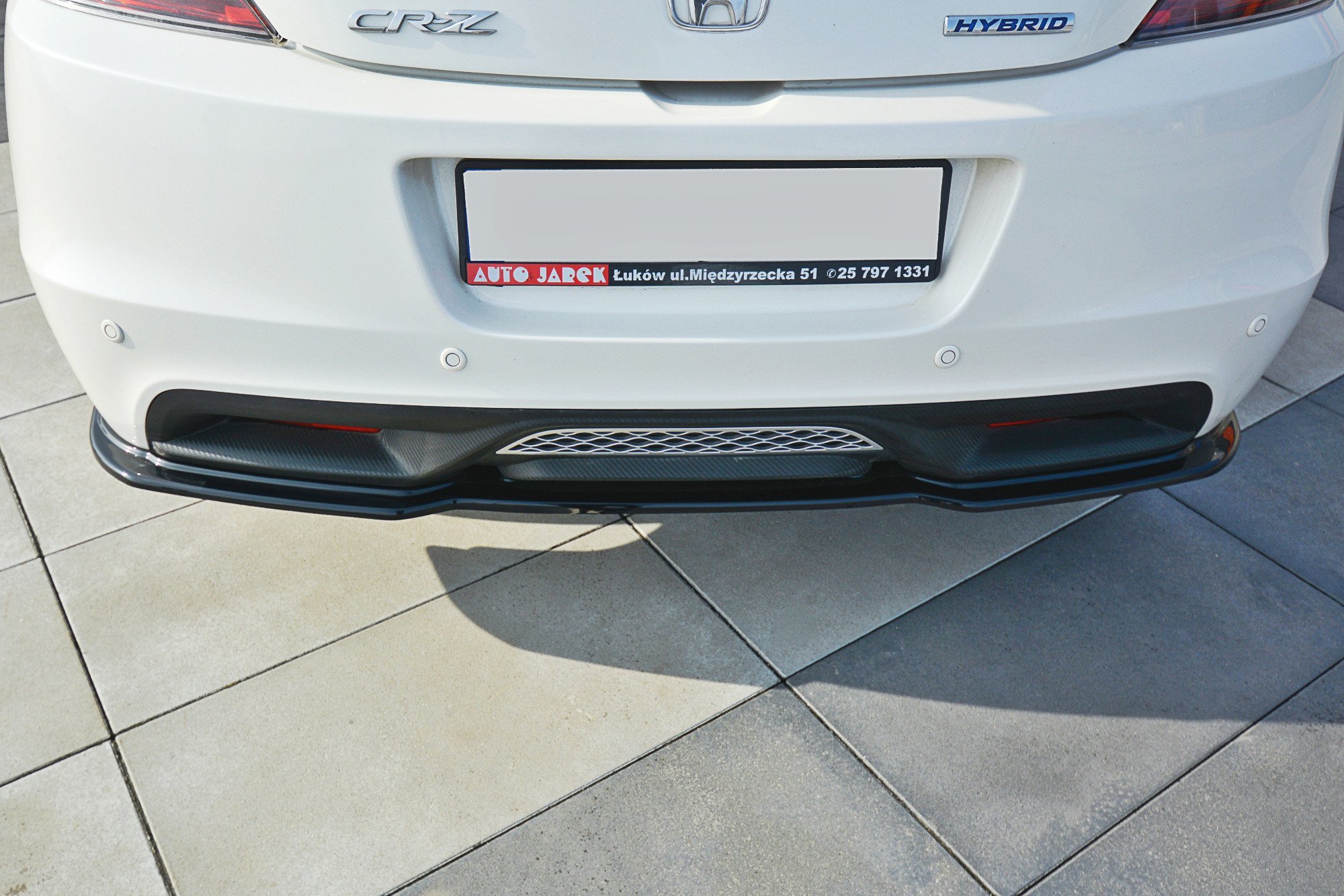Mittlerer Diffusor Heck Ansatz für HONDA CR-Z schwarz matt