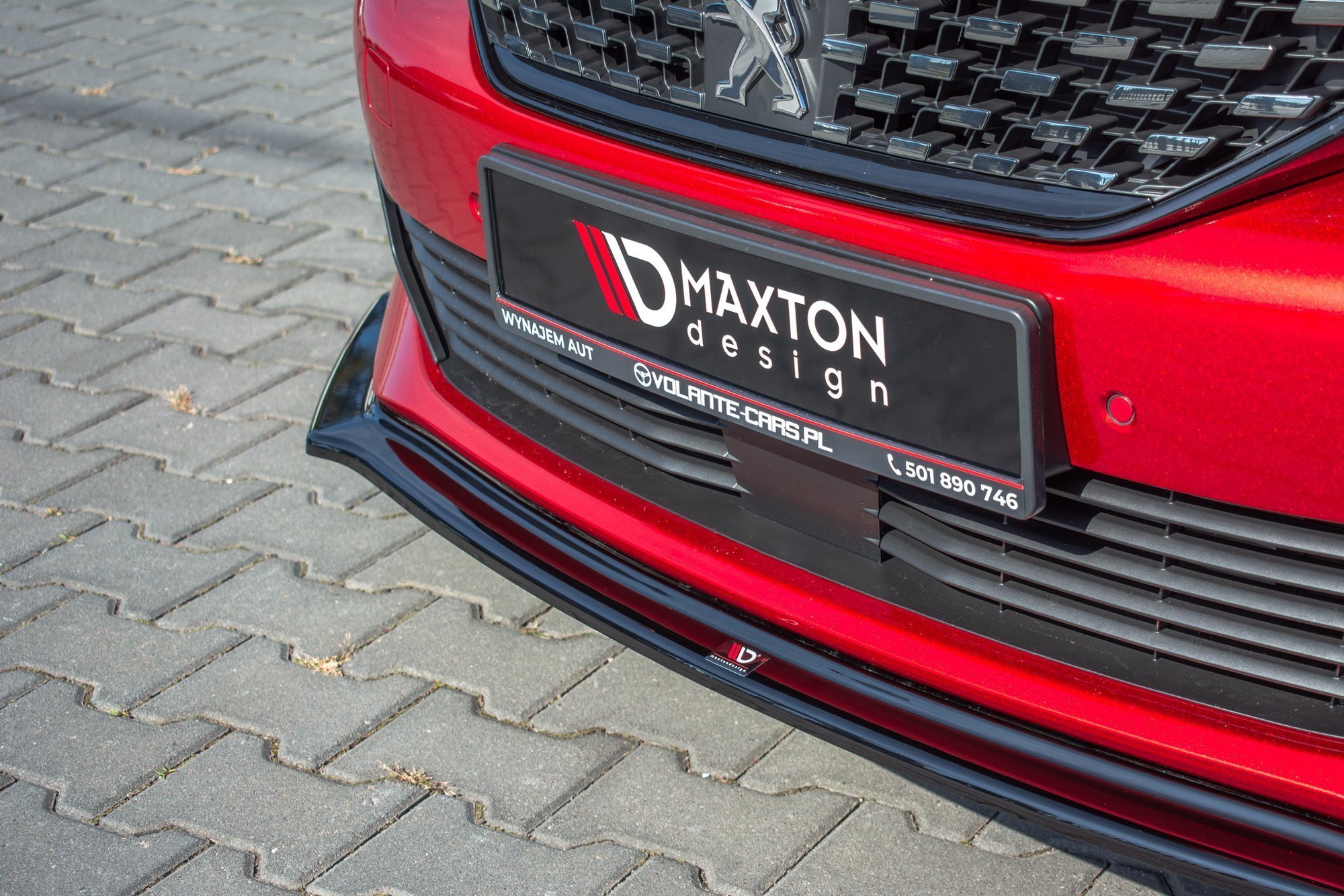 Front Ansatz V.2 für Peugeot 508 Mk2 schwarz Hochglanz