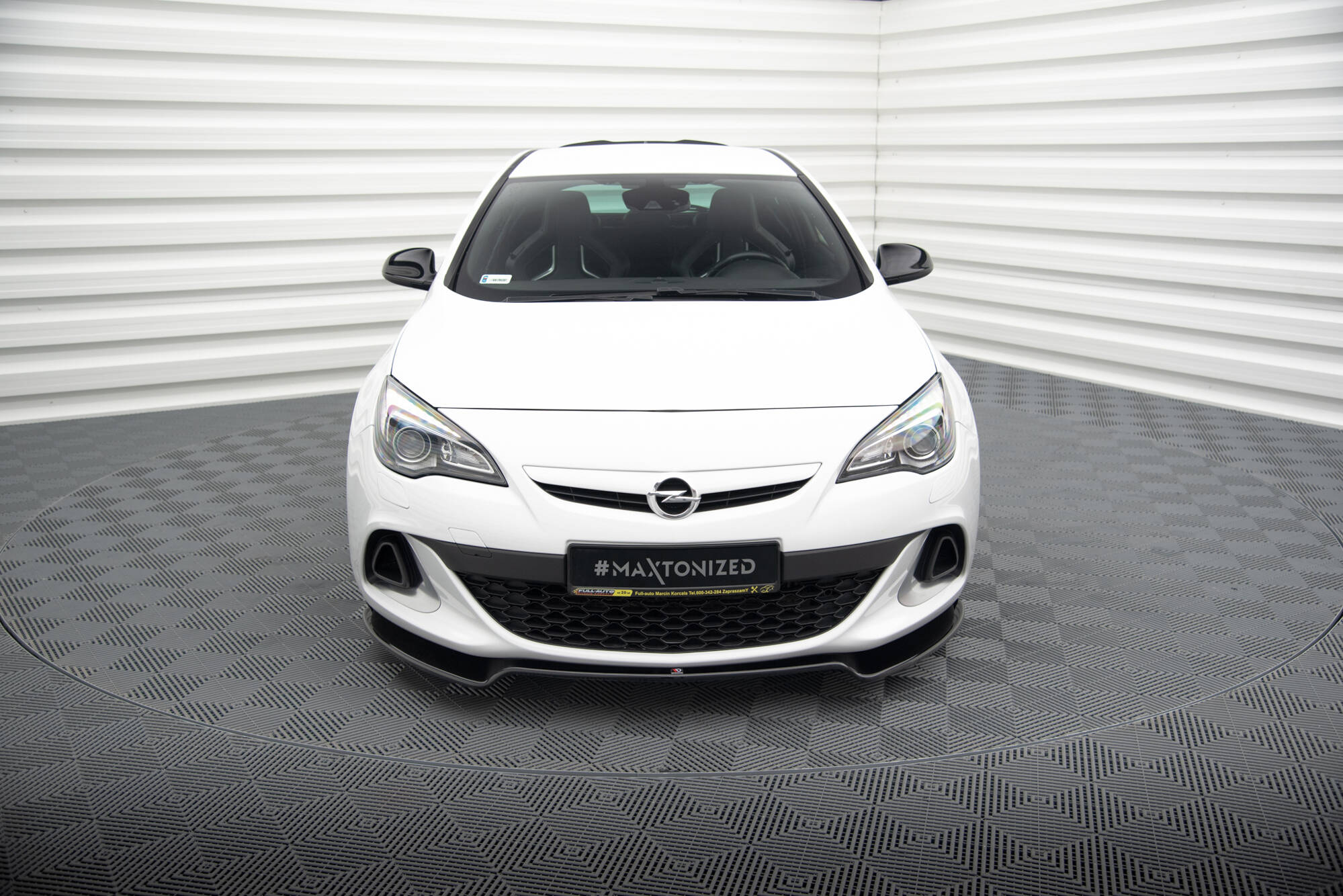 Street+ Spoilerlippe Front Ansatz passend für Opel Astra J OPC/VXR schwarz Hochglanz