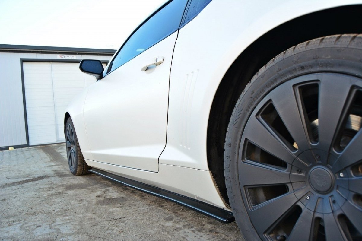 Street+ Seitenschweller Leisten passend für Chevrolet Camaro SS / Standard Mk5 schwarz Hochglanz