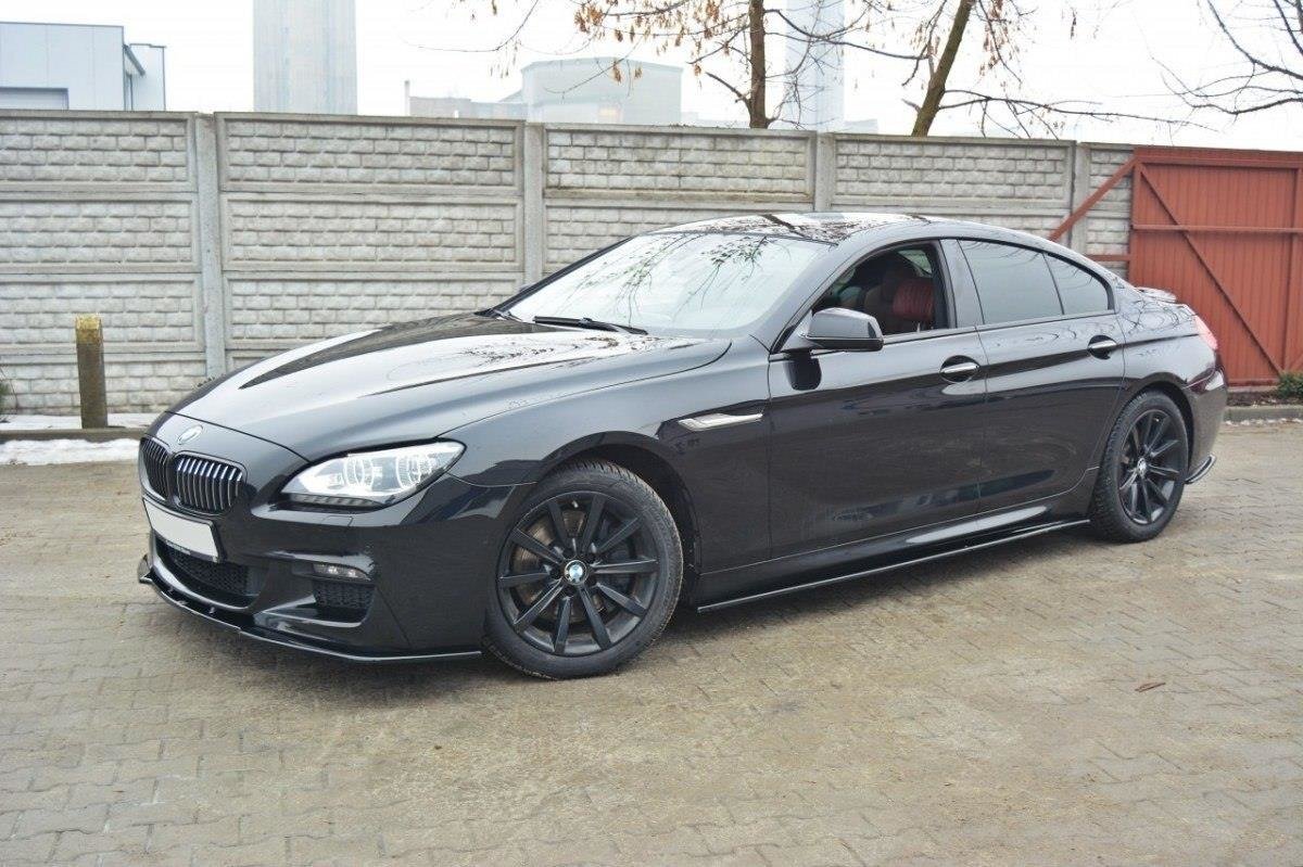 Street+ Seitenschweller Leisten passend für BMW 6er Gran Coupe M-Paket F06 schwarz Hochglanz