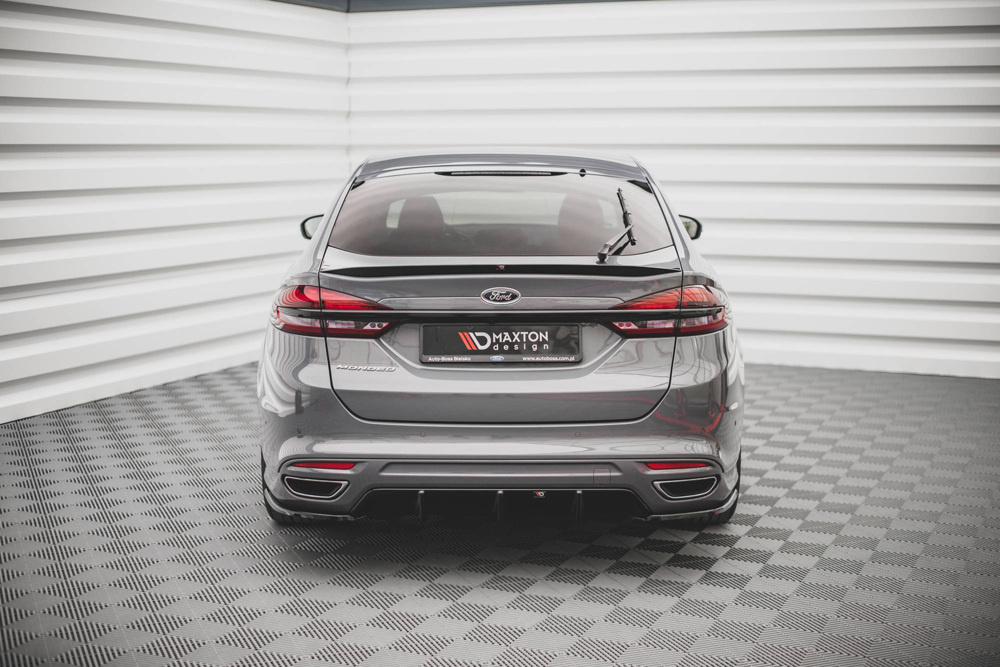 Street+ Heck Ansatz Diffusor passend für Ford Mondeo ST-Line Mk5 FL schwarz matt