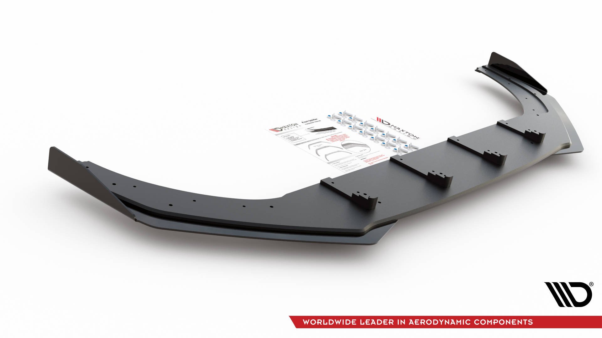 Street Pro Spoilerlippe Front Ansatz + Flaps passend für VW Golf GTI / GTE / GTD / R-Line Mk8 schwarz Hochglanz