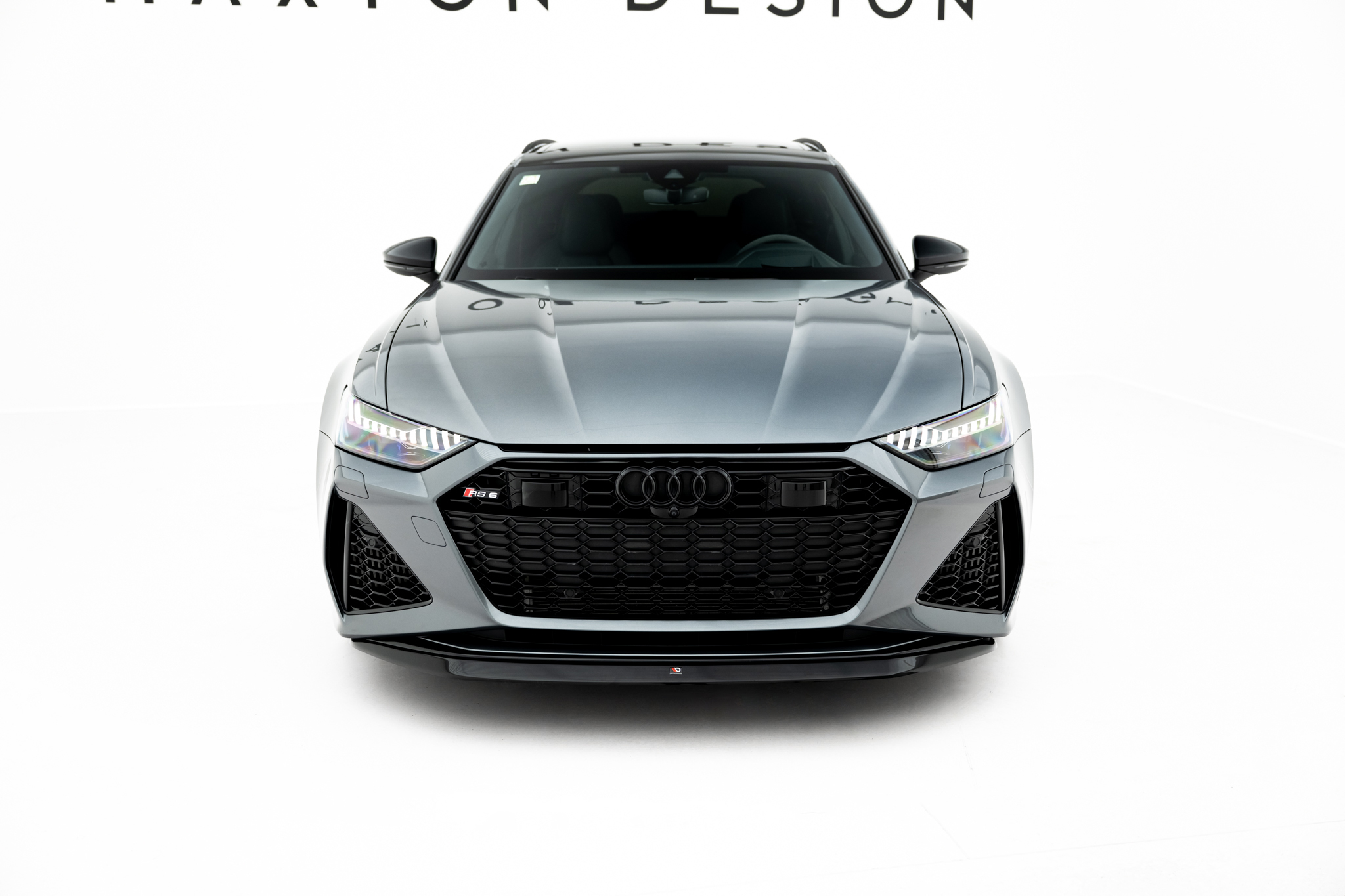 Front Ansatz V.3 für Audi RS6 C8 / C8 Facelift schwarz Hochglanz