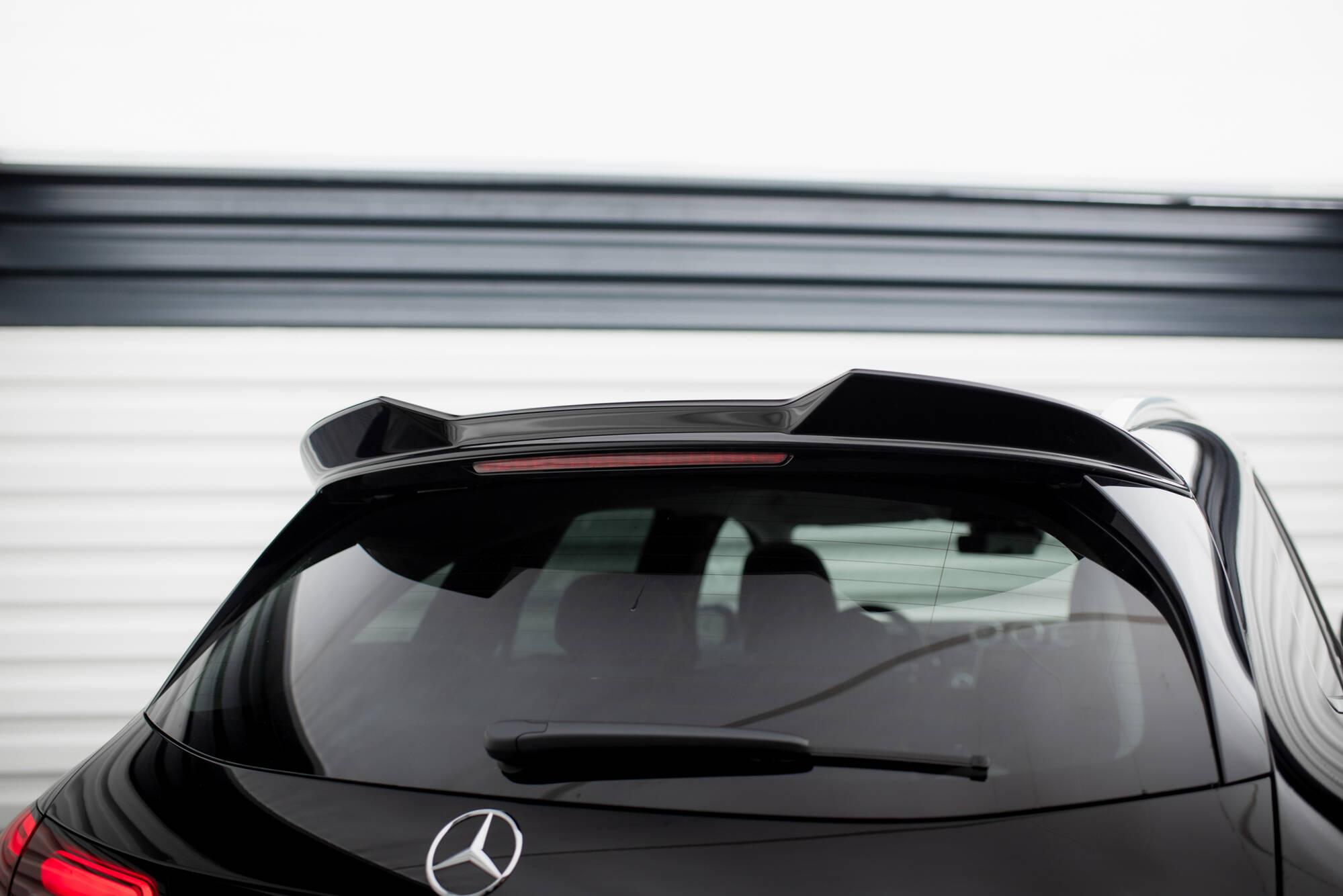 Heck Spoiler Aufsatz Abrisskante 3D passend für Mercedes GLC AMG-Line X254 schwarz Hochglanz