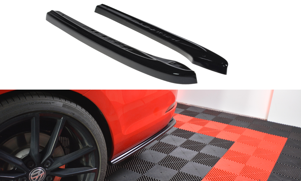 Heck Ansatz Flaps Diffusor V.1 für VW GOLF 7 R VARIANT FACELIFT schwarz Hochglanz