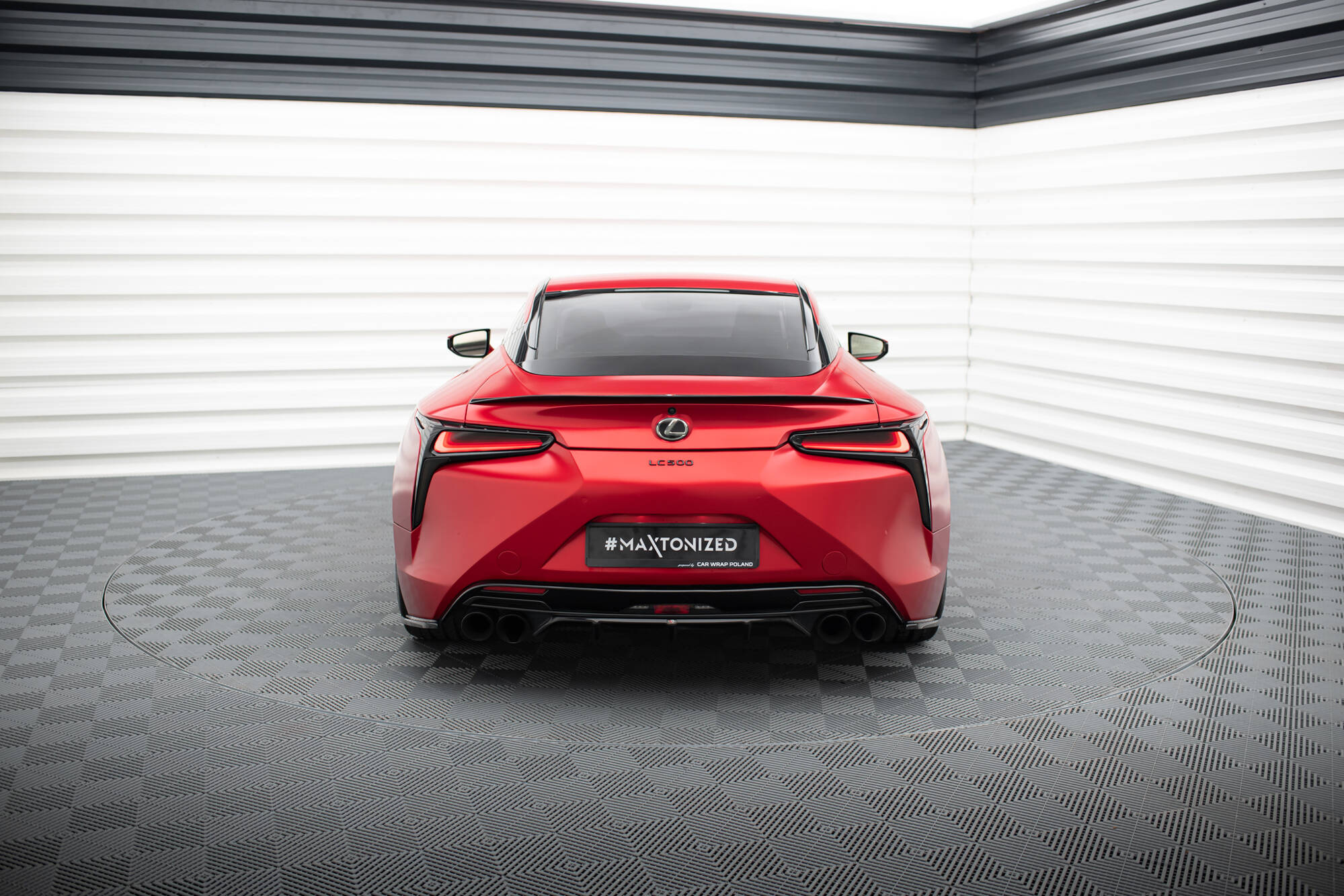 Heck Spoiler Aufsatz Abrisskante passend für Lexus LC 500 schwarz Hochglanz