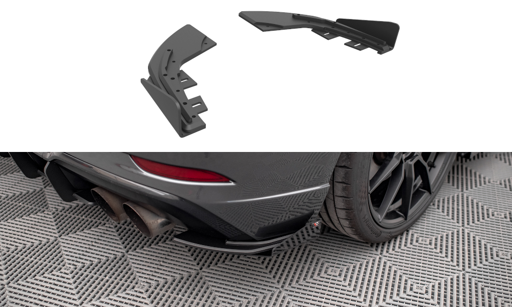 Street Pro Heck Ansatz Flaps passend für Audi S3 Sportback 8V FL rot+ Hochglanz Flaps