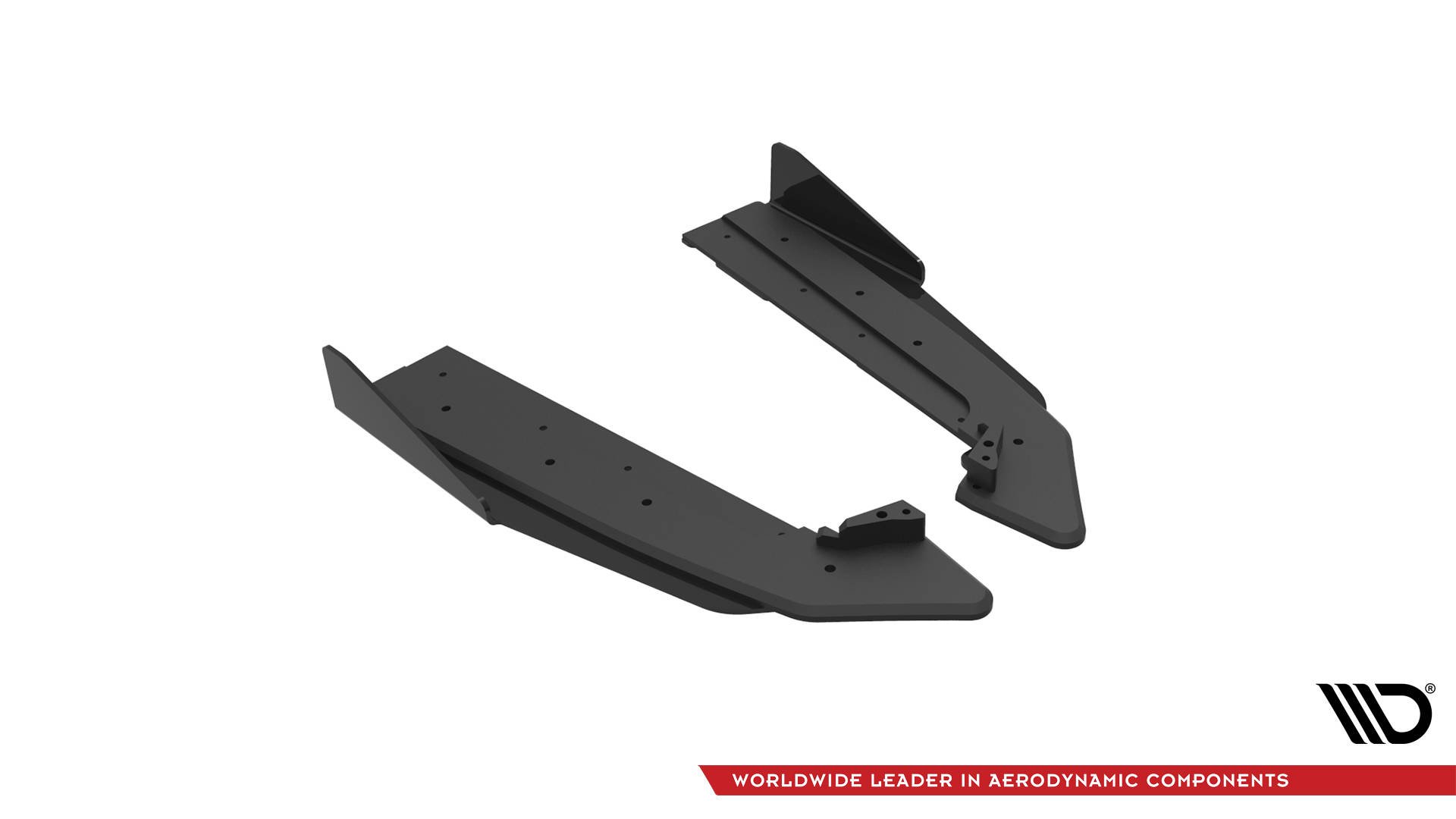 Street Pro Heck Ansatz Flaps V.1 passend für Ford Mustang GT Mk6 FL rot+ Hochglanz Flaps
