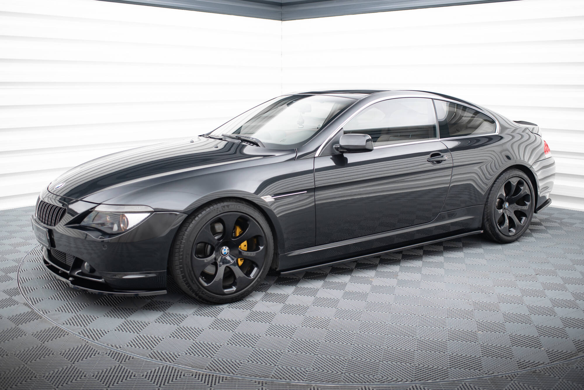 Street+ Seitenschweller Leisten passend für BMW 6er Coupe E63 / Cabrio E64 schwarz Hochglanz
