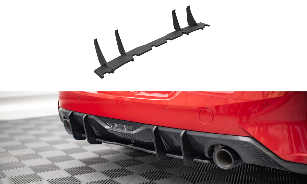 Street Pro Heckschürze Heck Ansatz Diffusor passend für BMW Z4 M-Paket G29 schwarz-rot