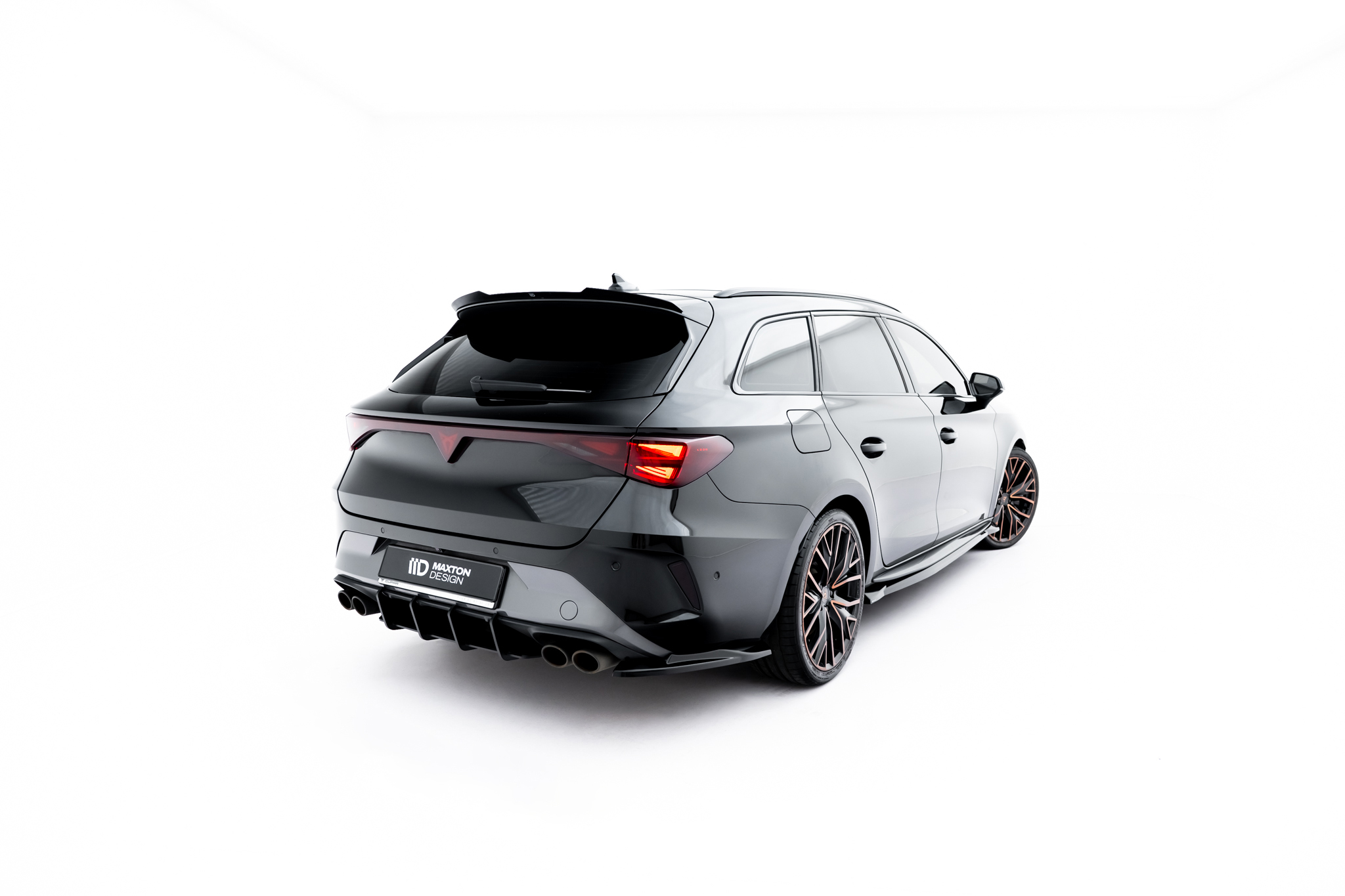 Diffusor Flaps V.4 passend für CUPRA Leon ST Mk1 FL schwarz Hochglanz