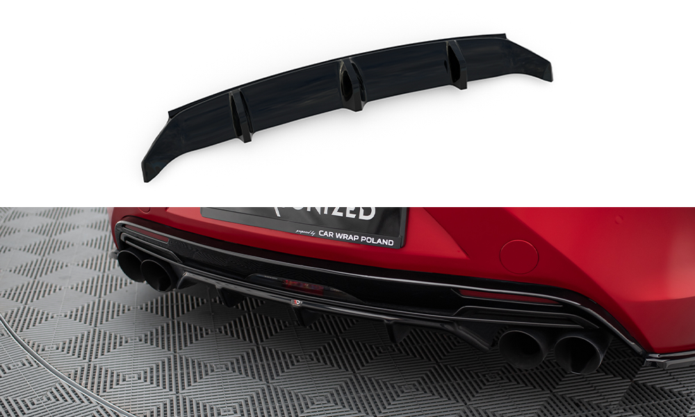 Street+ Heck Ansatz Diffusor passend für Lexus LC 500 schwarz Hochglanz