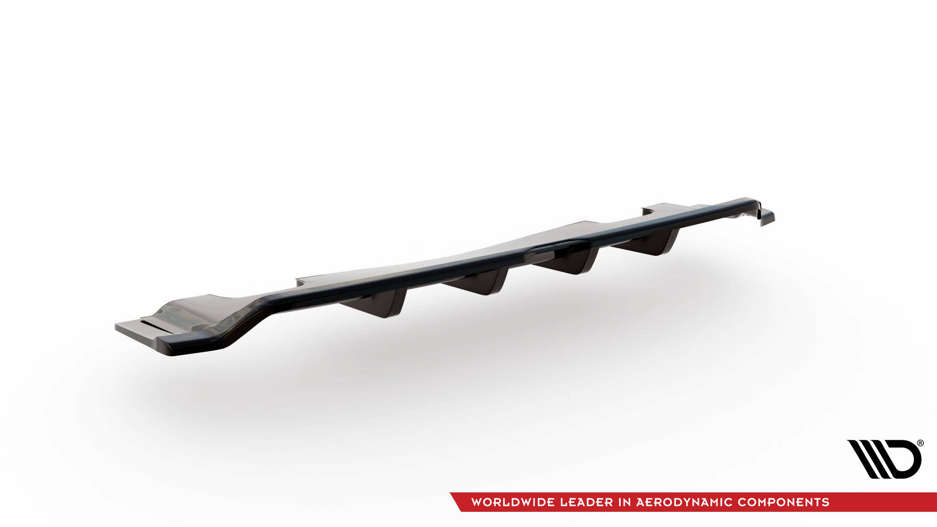 Street+ Mittlerer Diffusor RACE Heck Ansatz V.2 passend für Volvo V90 Mk2 schwarz Hochglanz