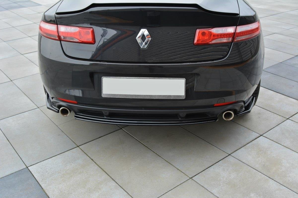 Heck Ansatz Flaps Diffusor für Renault Laguna mk 3 Coupe schwarz matt