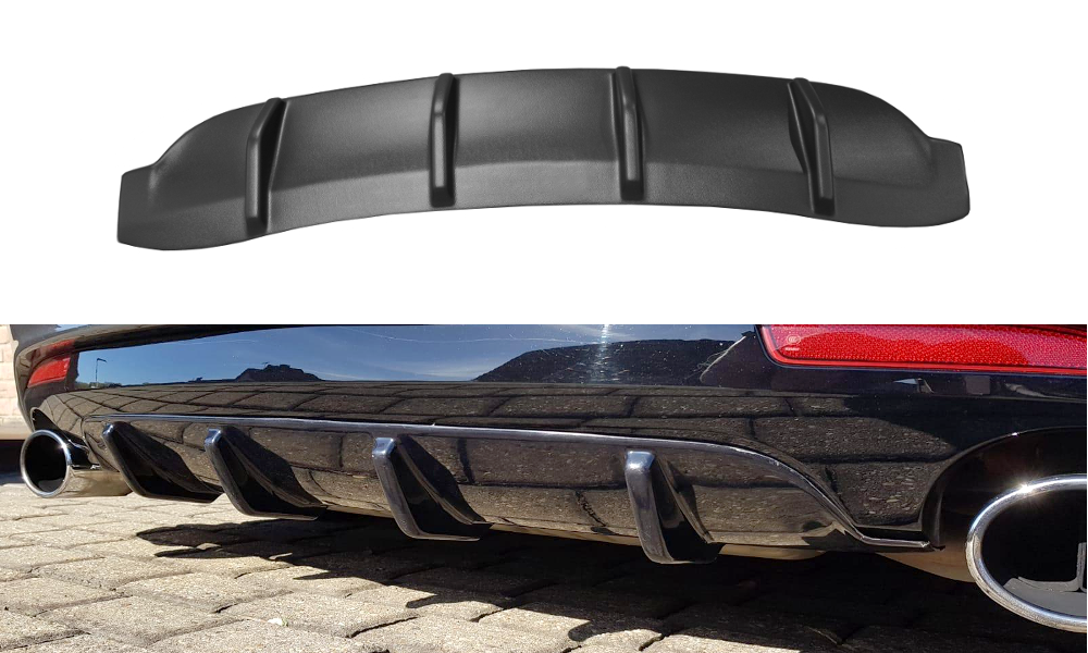 Diffusor Heck Ansatz für VW Scirocco R Mk3 Facelift schwarz Hochglanz