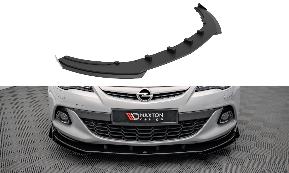 Street Pro Spoilerlippe Front Ansatz passend für Opel Astra GTC OPC-Line J rot+ Hochglanz Flaps